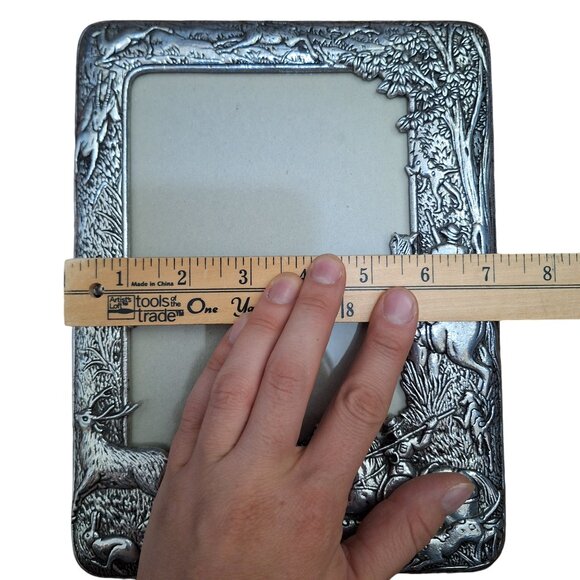 Arthur Court Vintage 1987 Hunt Motif 5x7 Pewter Picture Frame Rare - Picture 8 of 11